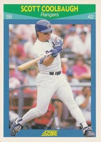 #79 Scott Coolbaugh - Texas Rangers - 1990 Score Rising Stars Baseball