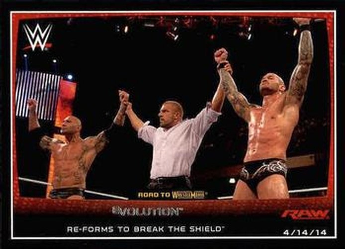 #7 Evolution - 2015 Topps WWE Road to Wrestlemania Wrestling