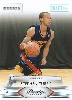 #157 Stephen Curry - Golden State Warriors - 2009-10 Panini Prestige - Draft Picks Light Blue Basketball