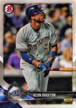 #7 Keon Broxton - Milwaukee Brewers - 2018 Bowman Baseball