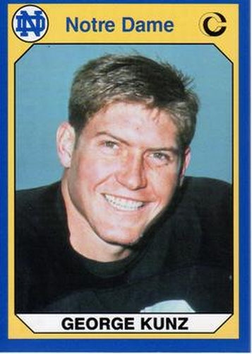 #7 George Kunz - Notre Dame Fighting Irish - 1990 Collegiate Collection Notre Dame Football