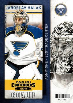 #7 Jaroslav Halak - Buffalo Sabres - 2013-14 Panini Contenders Hockey