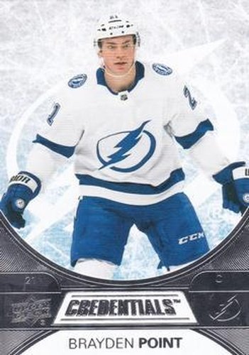 #7 Brayden Point - Tampa Bay Lightning - 2021-22 Upper Deck Credentials Hockey