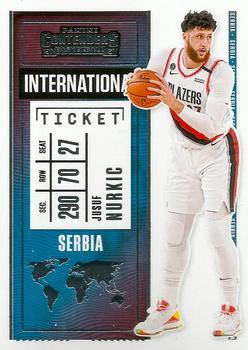 #7 Jusuf Nurkic - Portland Trail Blazers - 2020-21 Panini Contenders - International Ticket Basketball