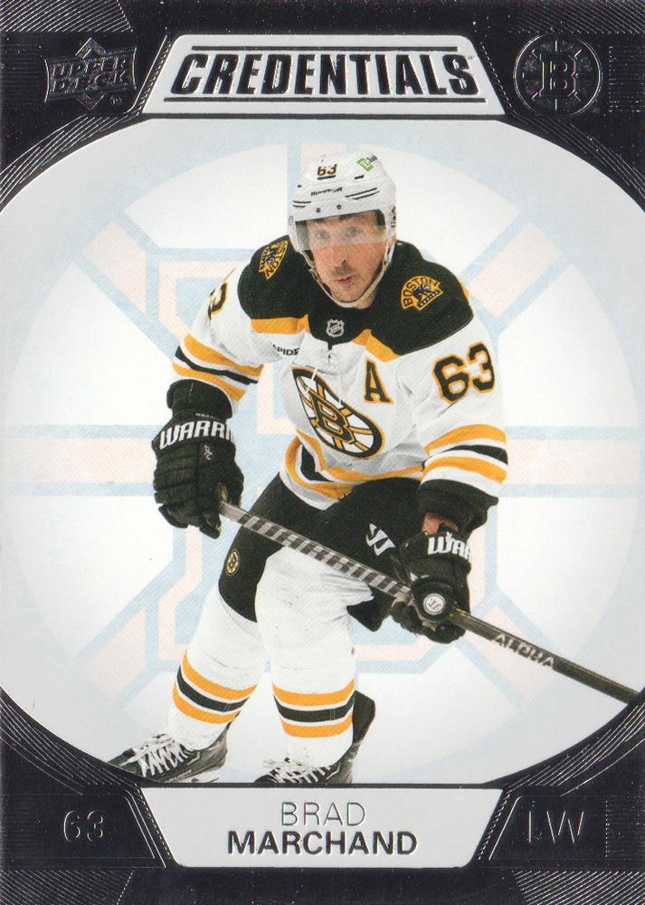 #7 Brad Marchand - Boston Bruins - 2022-23 Upper Deck Credentials Hockey