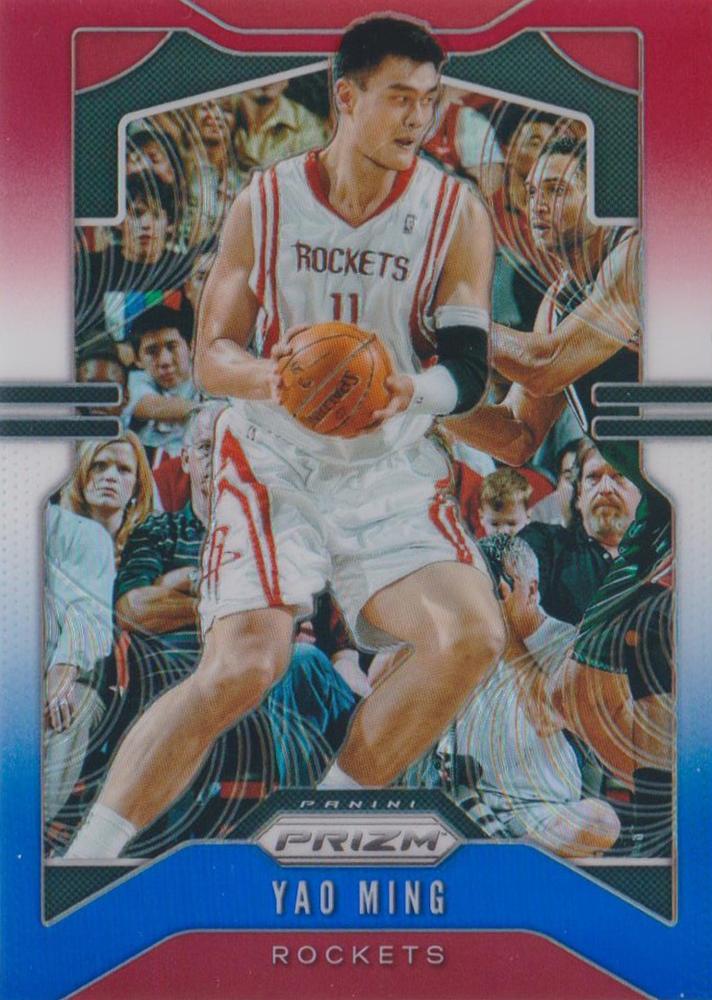 #7 Yao Ming - Houston Rockets - 2019-20 Panini Prizm - Prizms Red White and Blue Basketball