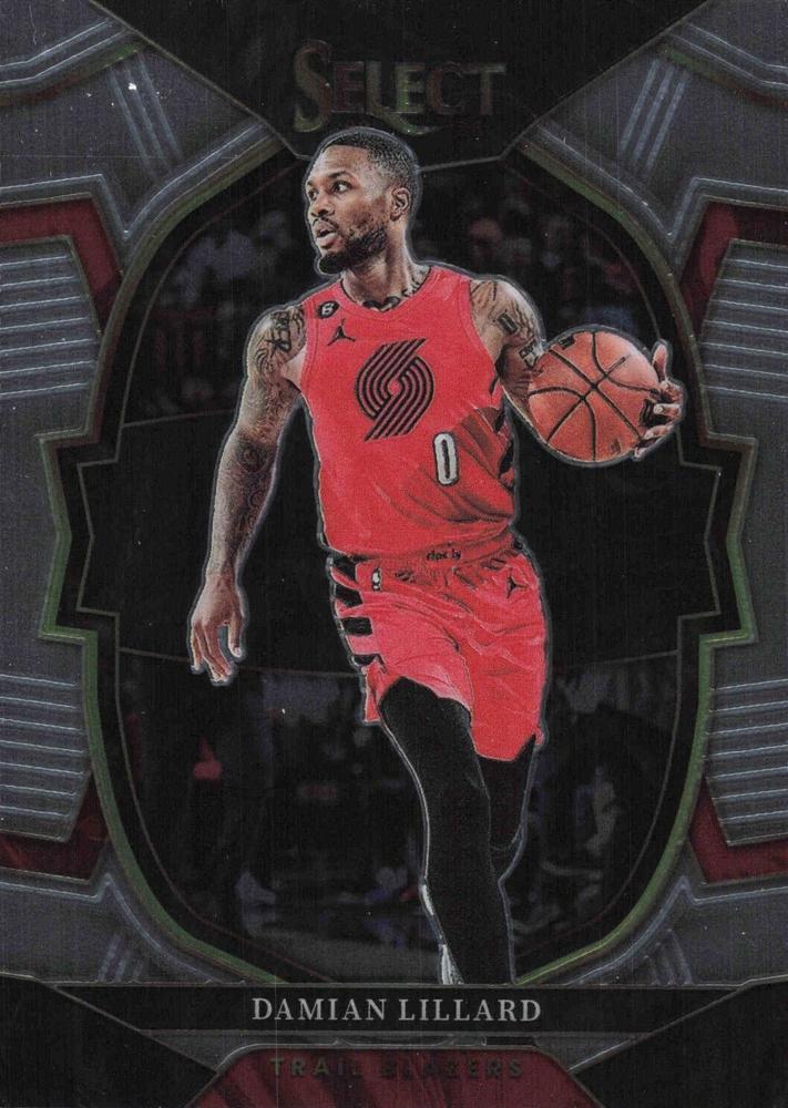#7 Damian Lillard - Portland Trail Blazers - 2022-23 Panini Select Basketball