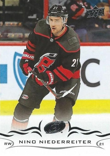 #507 Nino Niederreiter - Carolina Hurricanes - 2018-19 Upper Deck Hockey