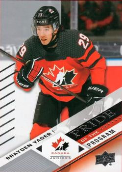#80 Brayden Yager - Canada - 2024 Upper Deck Team Canada Juniors Hockey