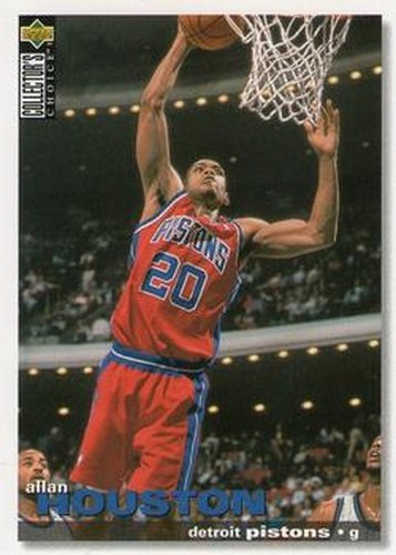 #80 Allan Houston - Detroit Pistons - 1995-96 Collector's Choice Basketball