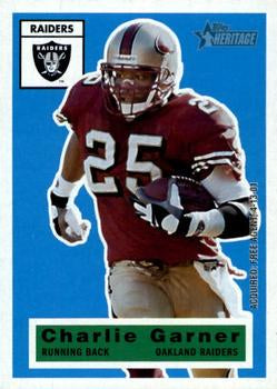 #80 Charlie Garner - Oakland Raiders - 2001 Topps Heritage Football