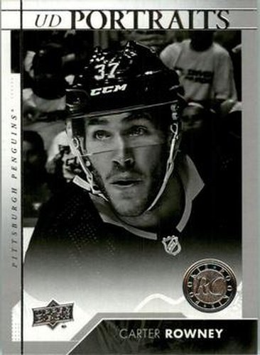 #P-80 Carter Rowney - Pittsburgh Penguins - 2017-18 Upper Deck - UD Portraits Hockey