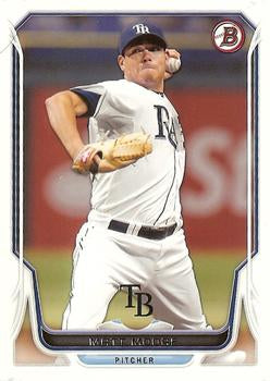 #80 Matt Moore - Tampa Bay Rays - 2014 Bowman Baseball