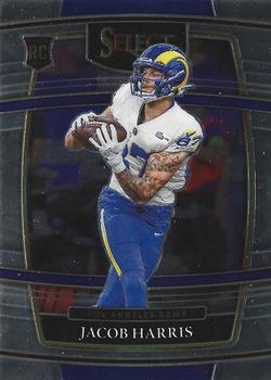 #80 Jacob Harris - Los Angeles Rams - 2021 Panini Select - Black and Gold Prizm Die Cut Football