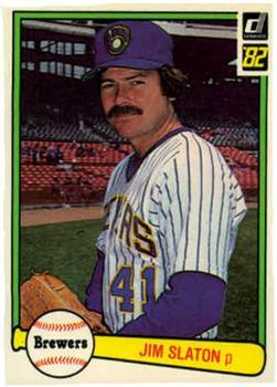 #80 Jim Slaton - Milwaukee Brewers - 1982 Donruss Baseball