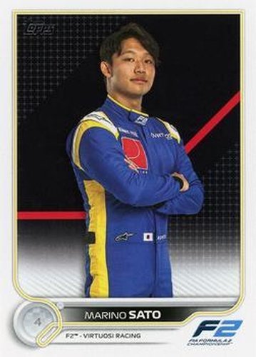 #80 Marino Sato - Virtuosi Racing F2 - 2022 Topps Formula 1 Racing