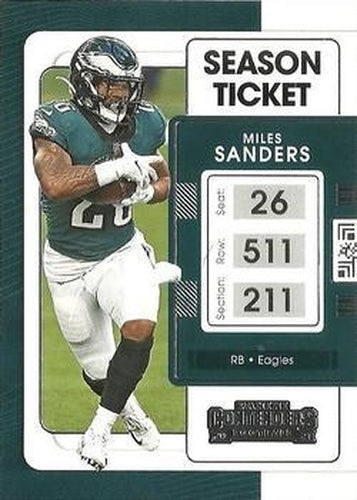 #80 Miles Sanders - Philadelphia Eagles - 2021 Panini Contenders Football