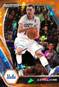 #80 Zach LaVine - UCLA Bruins - 2021 Panini Prizm Draft Picks - Orange Ice Basketball