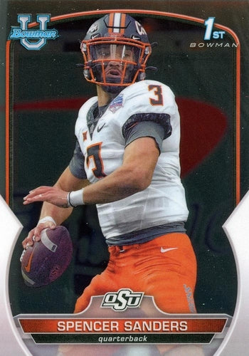 #81 Spencer Sanders - Oklahoma State Cowboys - 2022 Bowman Chrome University Football