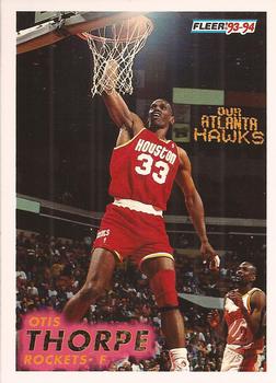 #81 Otis Thorpe - Houston Rockets - 1993-94 Fleer Basketball