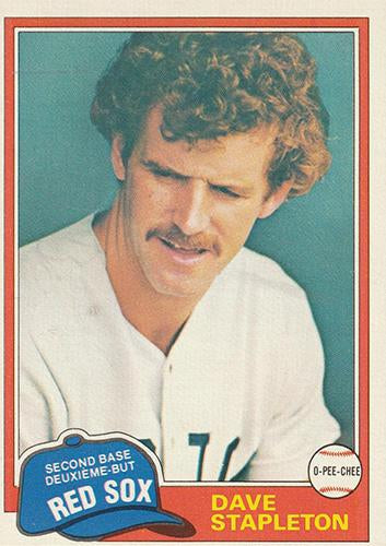 #81 Dave Stapleton - Boston Red Sox - 1981 O-Pee-Chee - Gray Back Baseball