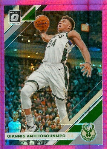 #81 Giannis Antetokounmpo - Milwaukee Bucks - 2019-20 Donruss Optic - Hyper Pink Basketball