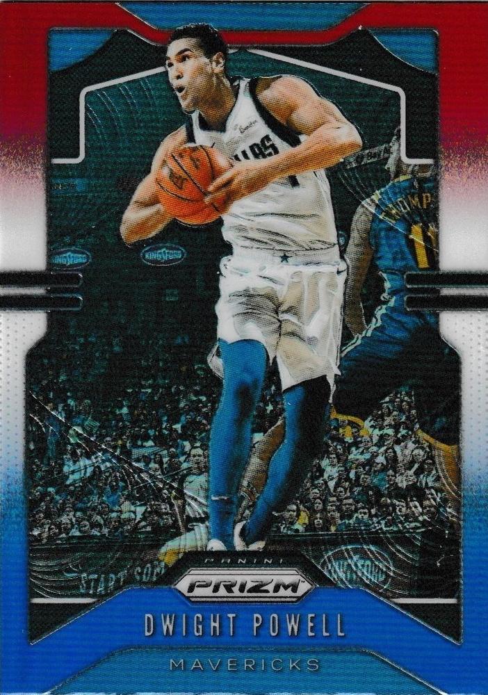 #81 Dwight Powell - Dallas Mavericks - 2019-20 Panini Prizm - Prizms Red White and Blue Basketball