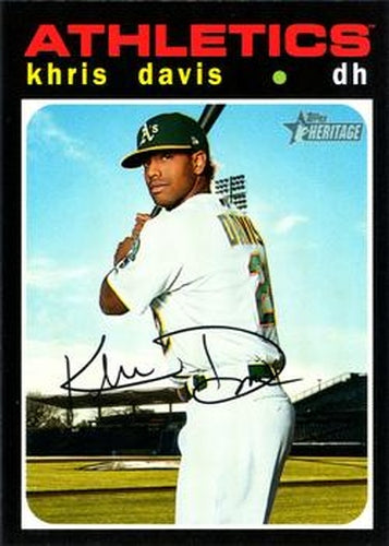 #81 Khris Davis - Oakland Athletics - 2020 Topps Heritage Baseball