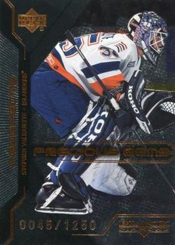 #81 Stephen Valiquette - New York Islanders - 2000-01 Upper Deck Black Diamond Hockey