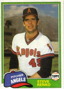 #821 Steve Renko - California Angels - 1981 Topps Baseball