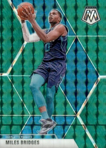 #82 Miles Bridges - Charlotte Hornets - 2019-20 Panini Mosaic - Green Prizm Basketball