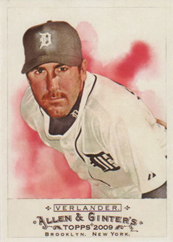 #82 Justin Verlander - Detroit Tigers - 2009 Topps Allen & Ginter Baseball