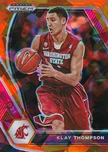 #82 Klay Thompson - Washington State Cougars - 2021 Panini Prizm Draft Picks - Orange Ice Basketball