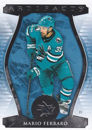 #82 Mario Ferraro - San Jose Sharks - 2023-24 Upper Deck Artifacts Hockey