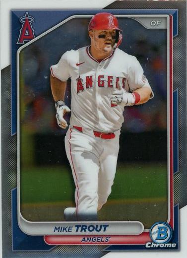 #82 Mike Trout - Los Angeles Angels - 2024 Bowman Chrome Baseball