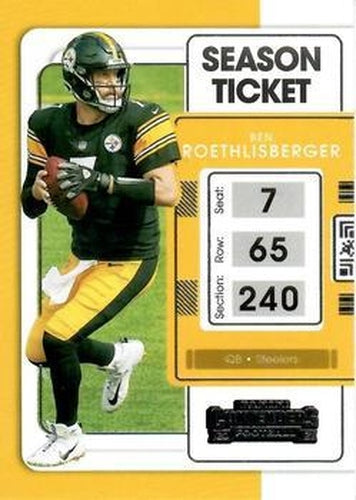 #82 Ben Roethlisberger - Pittsburgh Steelers - 2021 Panini Contenders Football