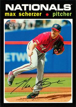 #82 Max Scherzer - Washington Nationals - 2020 Topps Heritage Baseball