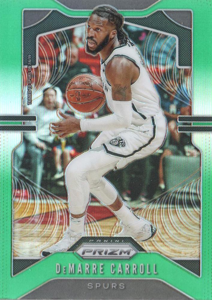 #82 DeMarre Carroll - San Antonio Spurs - 2019-20 Panini Prizm - Prizms Green Basketball