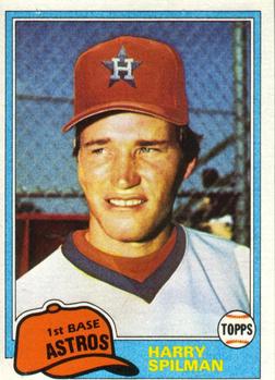 #833 Harry Spilman - Houston Astros - 1981 Topps Baseball