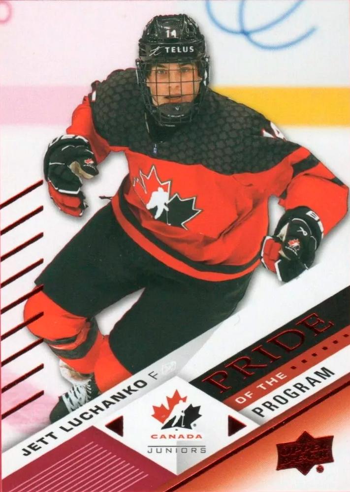 #83 Jett Luchanko - Canada - 2024 Upper Deck Team Canada Juniors - Red Foil Hockey