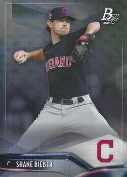 #83 Shane Bieber - Cleveland Indians - 2021 Bowman Platinum Baseball