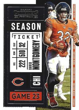 #83 David Montgomery - Chicago Bears - 2020 Panini Contenders Football