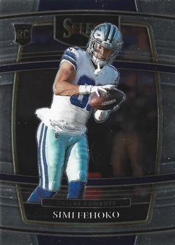 #83 Simi Fehoko - Dallas Cowboys - 2021 Panini Select - Black and Gold Prizm Die Cut Football