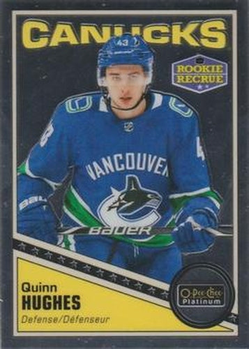 #R-83 Quinn Hughes - Vancouver Canucks - 2019-20 O-Pee-Chee Platinum - Retro Hockey