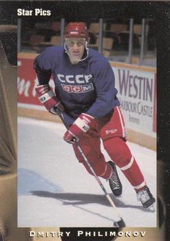 #19 Dmitri Filimonov - Winnipeg Jets - 1991 Star Pics Hockey