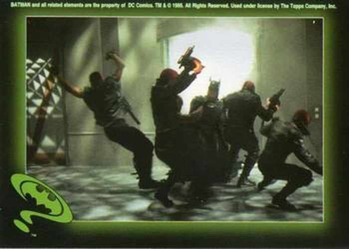 #84 Thugs topple - 1995 Topps Batman Forever Stickers