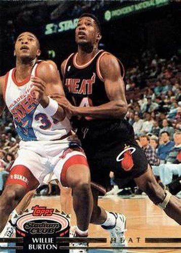 #84 Willie Burton - Miami Heat - 1992-93 Stadium Club Basketball