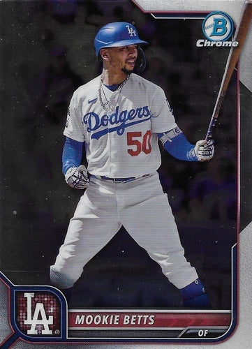 #84 Mookie Betts - Los Angeles Dodgers - 2022 Bowman Chrome Baseball
