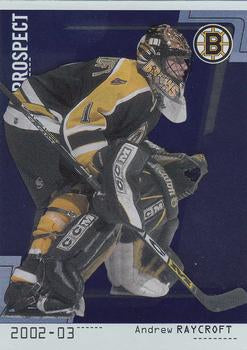 #84 Andrew Raycroft - Boston Bruins - 2002-03 Be a Player Between the Pipes Hockey