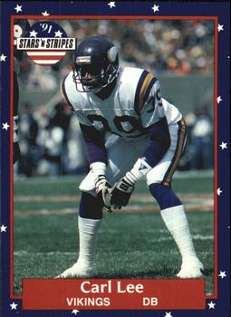 #84 Carl Lee - Minnesota Vikings - 1991 Fleer Stars 'n Stripes Football